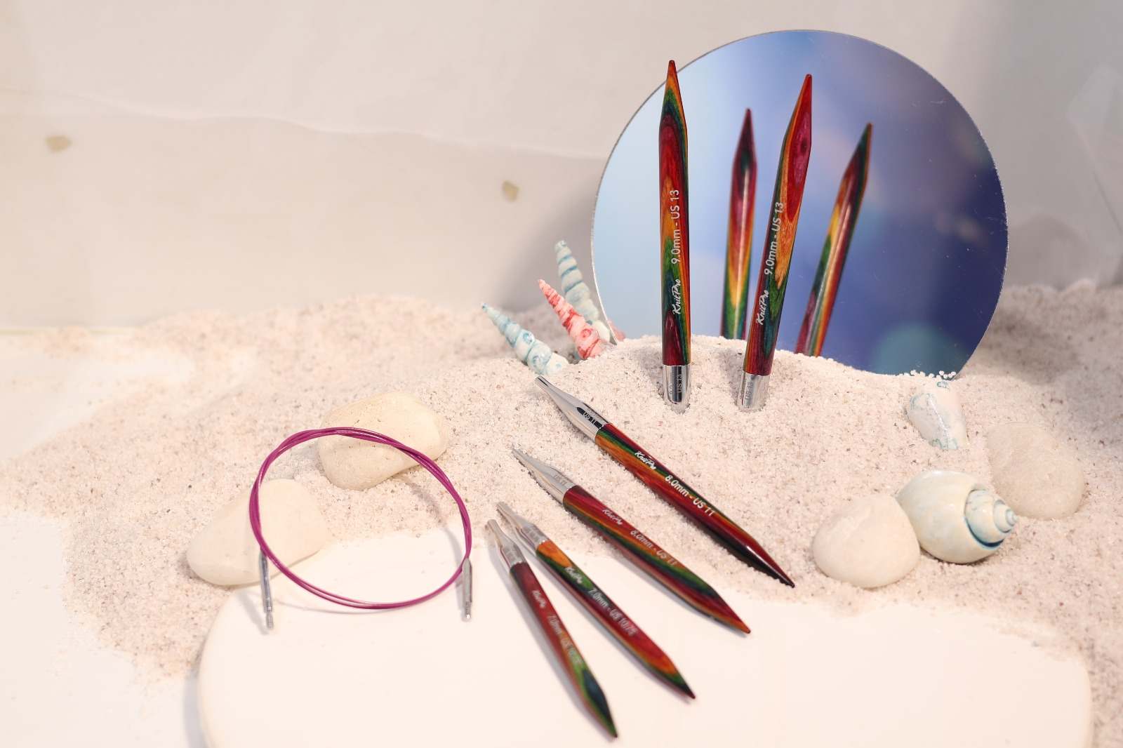 Knitting needle range
