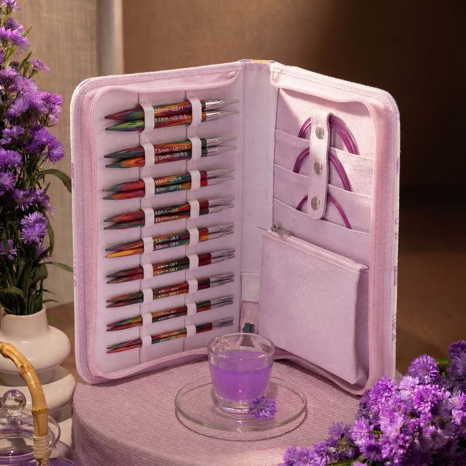 Knitting needle case